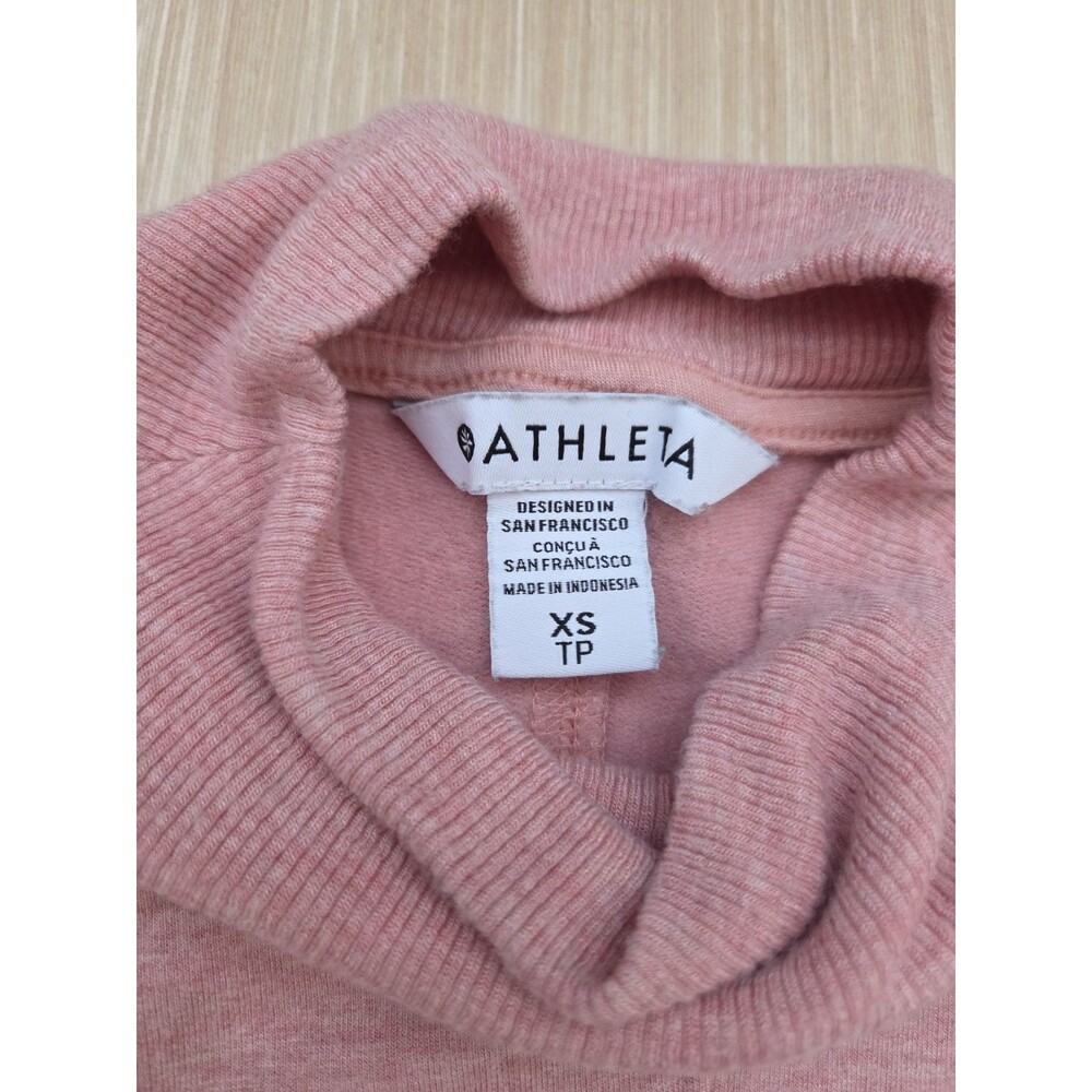 Athleta Ethereal Brushed Funnel Neck Women's Size XS Blush Pink Tencel Stretch